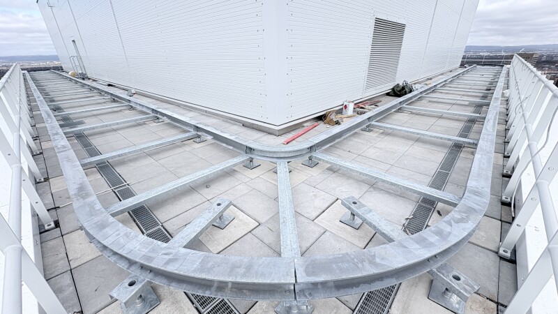 Schienenanlage für BMU, vermessen, setzen, aufbauen und dokumentieren.