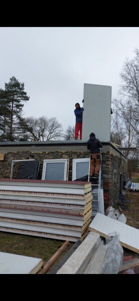 Montage eines Modulhauses