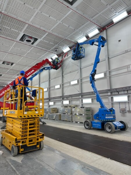 Montage einer Lackier- und Sandstrahlkabine für Siemens Gamesa in Aalborg, Dänemark