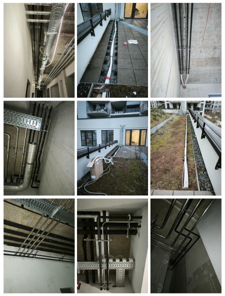 Arbeit unserer Monteure am Projekt Offenbach  ✅ Montage von Leitungsinstallationen für Klimaanlagen