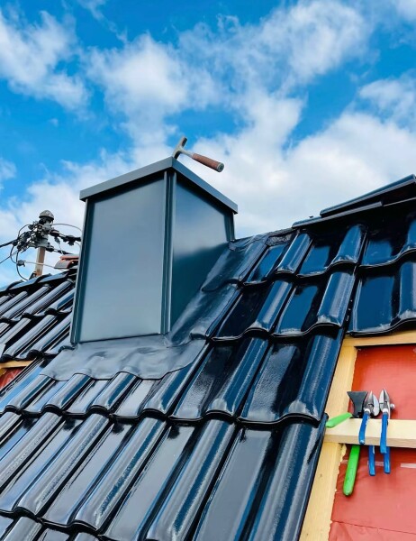 Kamin verkleidung mit blech antrazhit farbe 7016