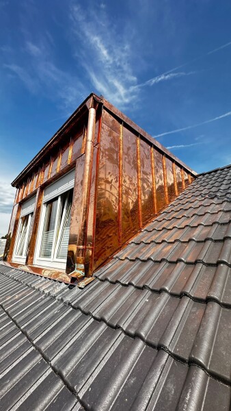 Schones gaube verkleidung mit stefahlz blech in kupfer
